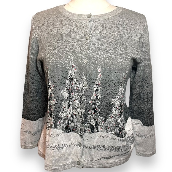 Christopher & Banks Sweaters - Christmas Button Up Sweater